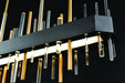 DVI Lighting - DVP30302VBR+GR-CRY - LED Linear Pendant - Crystal Boulevard - Venetian Brass and Graphite with Optic Glass Inserts