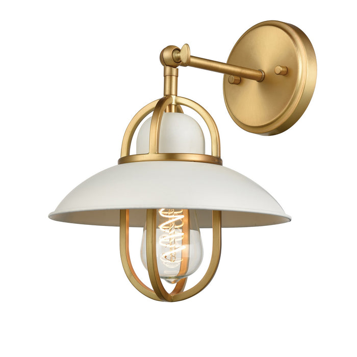 DVI Lighting - DVP31001MW+VBR - One Light Wall Sconce - Peggy's Cove - Matte White and Venetian Brass