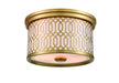 DVI Lighting - DVP33932VBR-SW - Two Light Flush Mount - Tortona - Venetian Brass with Sateen White Shade