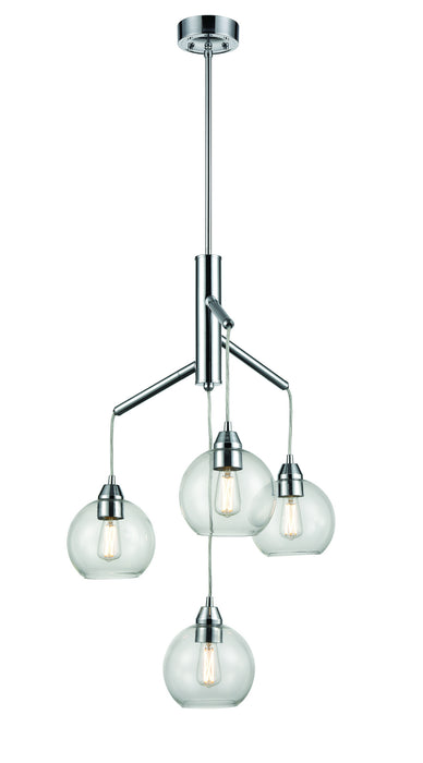 DVI Lighting - DVP34724CH-CL - Four Light Chandelier - Andromeda - Chrome with Clear Glass