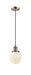 Innovations - 201C-AC-G201-6 - One Light Mini Pendant - Franklin Restoration - Antique Copper