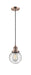 Innovations - 201C-AC-G204-6 - One Light Mini Pendant - Franklin Restoration - Antique Copper