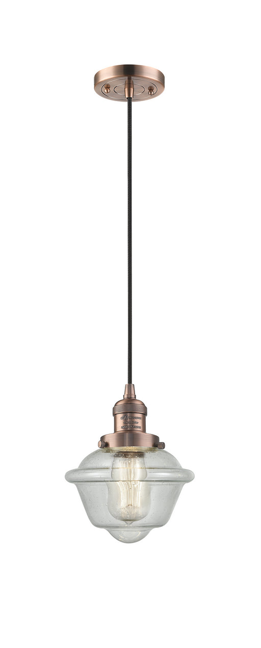 Innovations - 201C-AC-G534 - One Light Mini Pendant - Franklin Restoration - Antique Copper