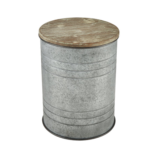 Elk Home - 3138-412 - Accent Table - Cannes - Galvanized Steel, Wood Tone, Wood Tone