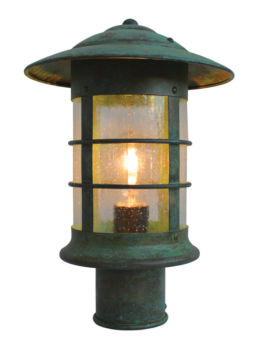 Arroyo - NP-9CS-VP - One Light Post Mount - Newport - Verdigris Patina