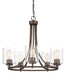 Designers Fountain - 93085-SCB - Five Light Chandelier - Liam - Satin Copper Bronze