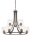 Designers Fountain - 93089-SCB - Nine Light Chandelier - Liam - Satin Copper Bronze