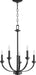 Quorum - 6160-5-69 - Five Light Chandelier - Reyes - Noir