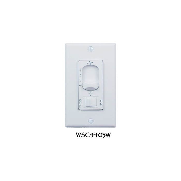 Wind River Fan Company - WSC4403W - Dual Fan Light Wall Control - Control - White