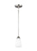 Generation Lighting - 6120201-962 - One Light Mini-Pendant - Seville - Brushed Nickel