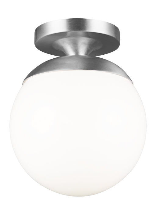 Generation Lighting - 7518-04 - One Light Wall / Ceiling Semi-Flush Mount - Leo - Hanging Globe - Satin Aluminum
