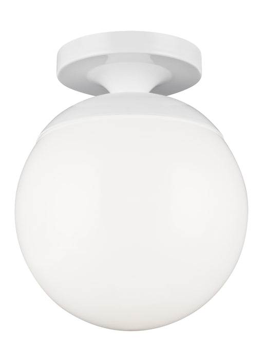 Generation Lighting - 7518EN3-15 - One Light Wall / Ceiling Semi-Flush Mount - Leo - Hanging Globe - White