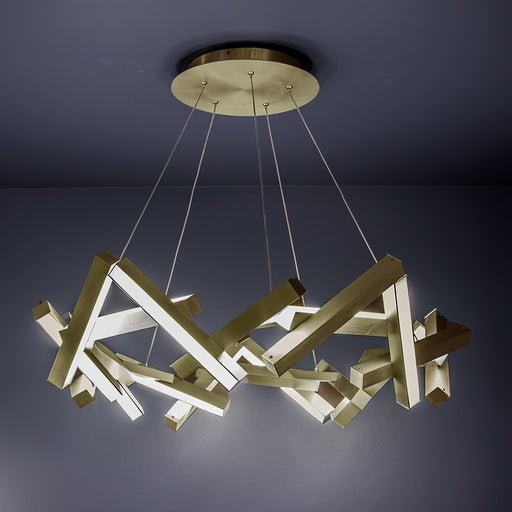 Modern Forms - PD-64834-AB - LED Chandelier - Chaos - Aged Brass