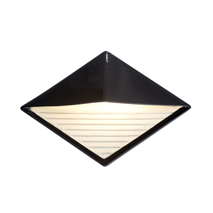 Justice Designs - CER-5600-BKMT - LED Wall Sconce - Ambiance - Gloss Black w/Matte White