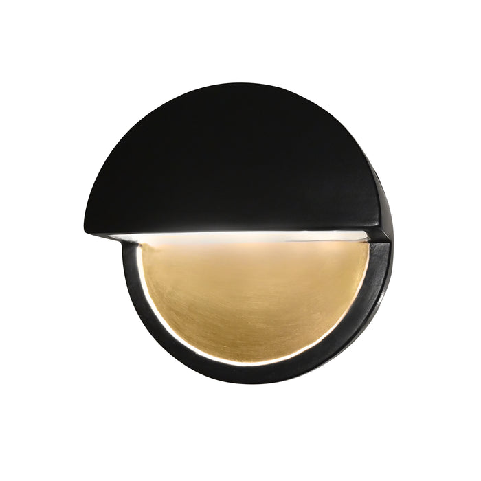 Justice Designs - CER-5610-CBGD - LED Wall Sconce - Ambiance - Carbon Matte Black w/Champagne Gold