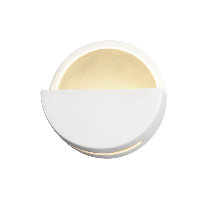 Justice Designs - CER-5615-MTGD - LED Wall Sconce - Ambiance - Matte White w/ Champagne Gold