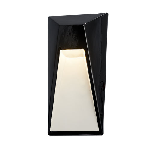 Justice Designs - CER-5680-BKMT - LED Wall Sconce - Ambiance - Gloss Black w/Matte White