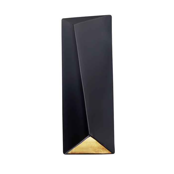Justice Designs - CER-5890-CBGD - LED Wall Sconce - Ambiance - Carbon Matte Black w/Champagne Gold