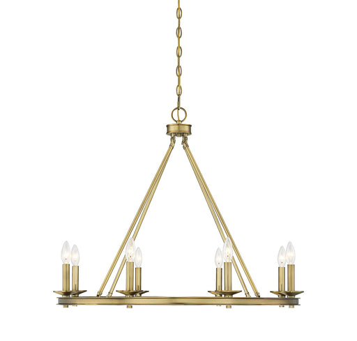 Middleton Eight Light Chandelier Warm Brass