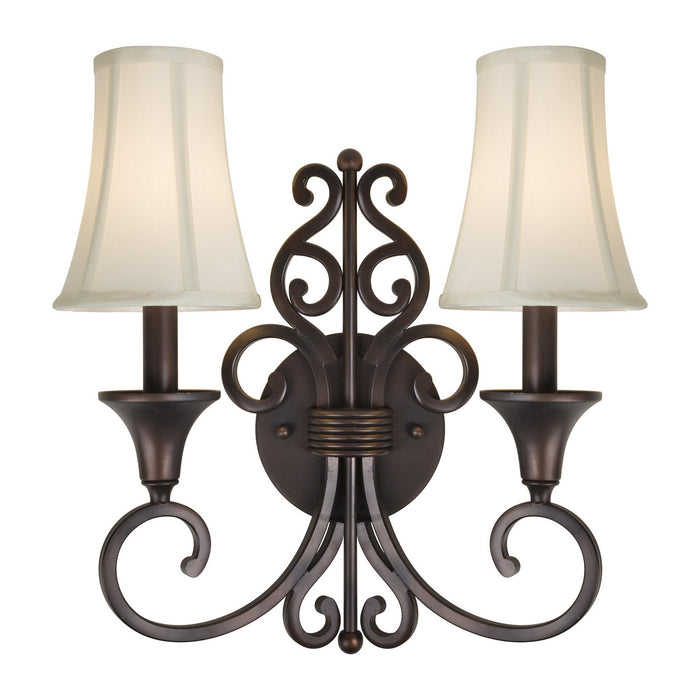Forte - 2327-02-32 - Two Light Wall Sconce - Antique Bronze