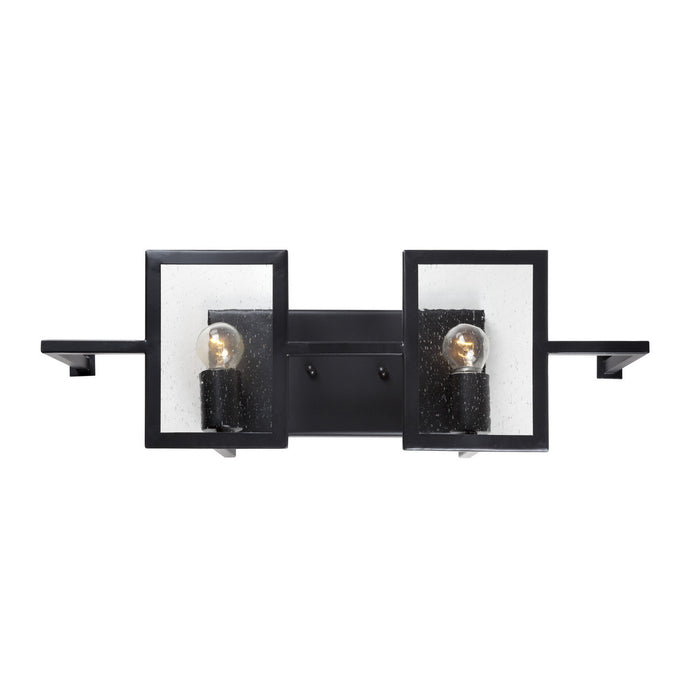 Forte - 5114-02-04 - Two Light Bath Bar - Black