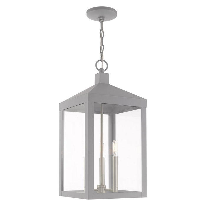 Livex Lighting - 20587-80 - Three Light Outdoor Pendant - Nyack - Nordic Gray