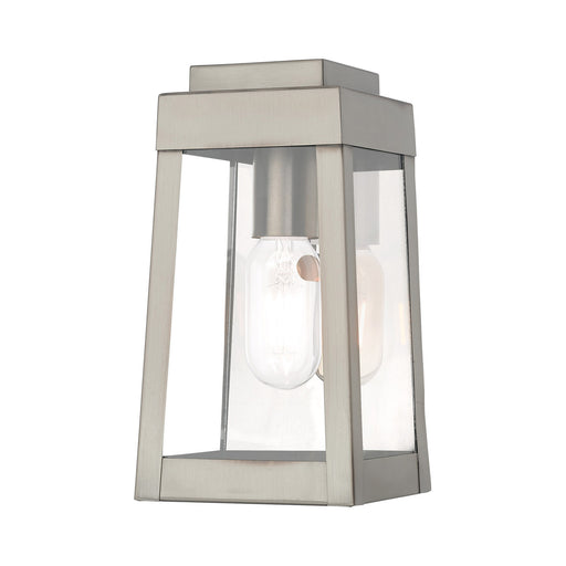 Livex Lighting - 20851-91 - One Light Outdoor Wall Lantern - Oslo - Brushed Nickel