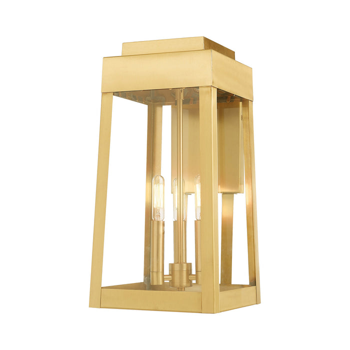 Livex Lighting - 20855-12 - Three Light Outdoor Wall Lantern - Oslo - Satin Brass