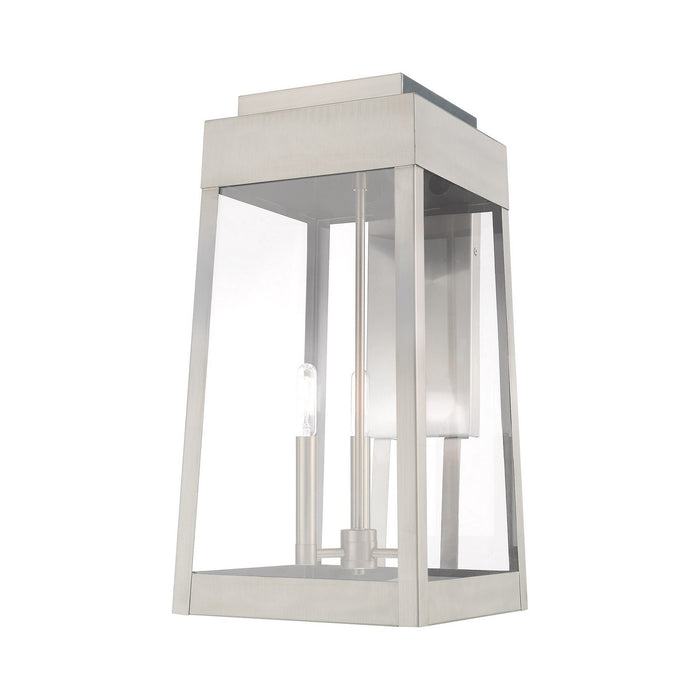 Livex Lighting - 20858-91 - Three Light Outdoor Wall Lantern - Oslo - Brushed Nickel