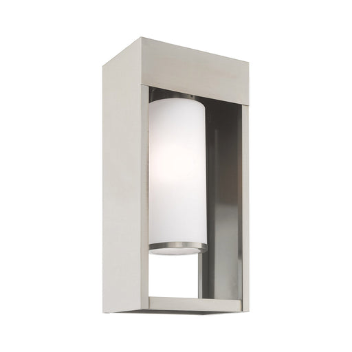 Livex Lighting - 20983-91 - One Light Outdoor Wall Lantern - Bleecker - Brushed Nickel