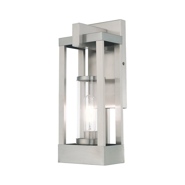 Livex Lighting - 20992-91 - One Light Outdoor Wall Lantern - Delancey - Brushed Nickel