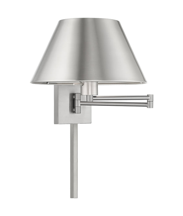 Livex Lighting - 40030-91 - One Light Swing Arm Wall Lamp - Swing Arm Wall Lamps - Brushed Nickel