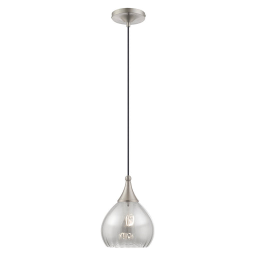 Livex Lighting - 40645-91 - One Light Mini Pendant - Art Glass Mini Pendants - Brushed Nickel