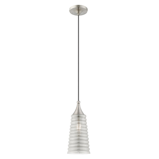 Livex Lighting - 40647-91 - One Light Mini Pendant - Art Glass Mini Pendants - Brushed Nickel