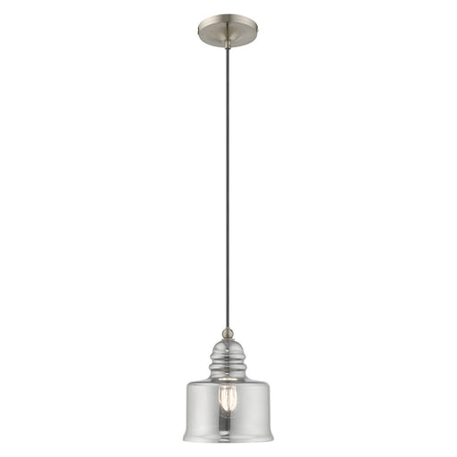Livex Lighting - 40651-91 - One Light Mini Pendant - Art Glass Mini Pendants - Brushed Nickel
