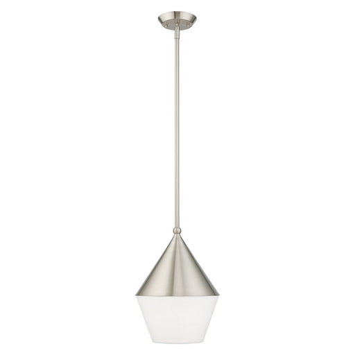 Livex Lighting - 40684-91 - One Light Mini Pendant - Stockholm - Brushed Nickel