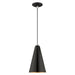 Livex Lighting - 41175-68 - One Light Mini Pendant - Metal Shade Mini Pendants - Shiny Black