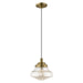 Livex Lighting - 41223-01 - One Light Mini Pendant - Art Glass Mini Pendants - Antique Brass