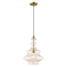 Livex Lighting - 41224-01 - One Light Mini Pendant - Art Glass Mini Pendants - Antique Brass