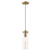 Livex Lighting - 41227-01 - One Light Mini Pendant - Art Glass Mini Pendants - Antique Brass