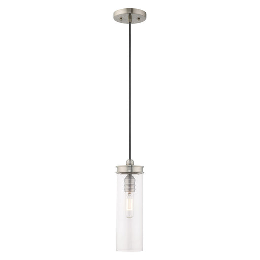 Livex Lighting - 41236-91 - One Light Mini Pendant - Art Glass Mini Pendants - Brushed Nickel