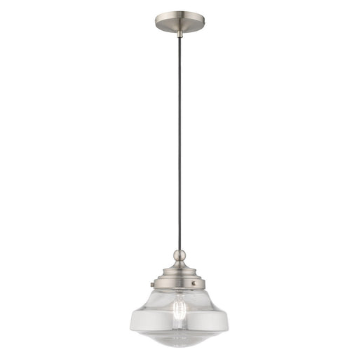 Livex Lighting - 41242-91 - One Light Mini Pendant - Art Glass Mini Pendants - Brushed Nickel