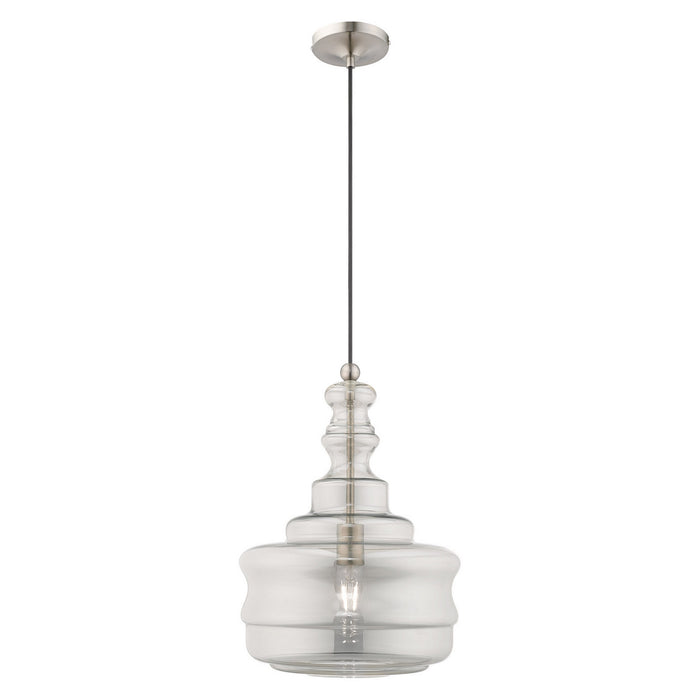 Livex Lighting - 41246-91 - One Light Mini Pendant - Art Glass Mini Pendants - Brushed Nickel