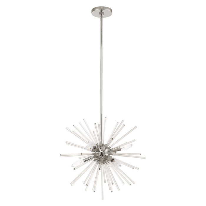 Livex Lighting - 41254-05 - Six Light Pendant - Utopia - Polished Chrome