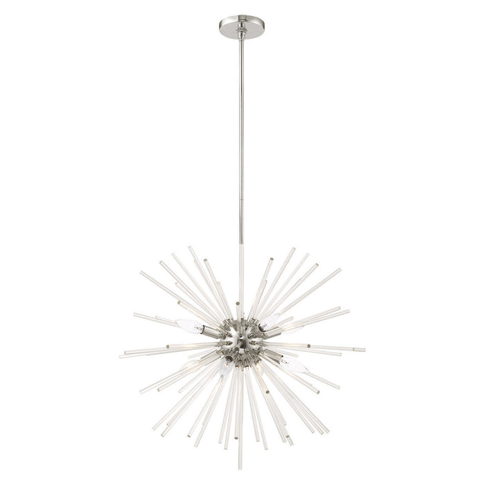 Livex Lighting - 41256-05 - Eight Light Pendant - Utopia - Polished Chrome