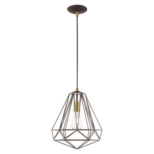 Livex Lighting - 41324-07 - One Light Mini Pendant - Geometric Shade Mini Pendants - Bronze