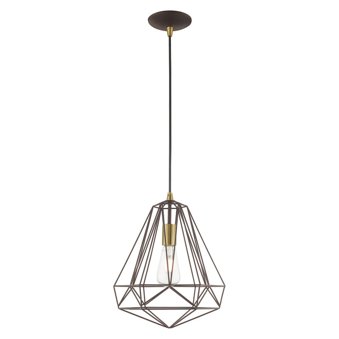 Livex Lighting - 41324-07 - One Light Mini Pendant - Geometric Shade Mini Pendants - Bronze