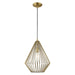 Livex Lighting - 41325-01 - One Light Mini Pendant - Geometric Shade Mini Pendants - Antique Brass