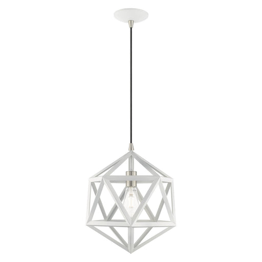 Livex Lighting - 41328-03 - One Light Mini Pendant - Geometric Shade Mini Pendants - White