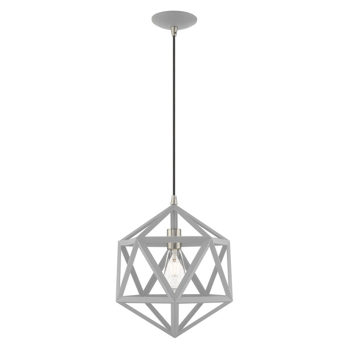 Livex Lighting - 41328-80 - One Light Mini Pendant - Geometric Shade Mini Pendants - Nordic Gray